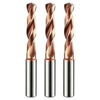 Foret hélicoïdal en carbure monobloc CNC 3D à queue droite, revêtement TiAlN, angle de 140° pour le métal, l'acier inoxydable et la fonte