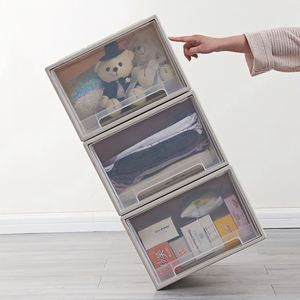 Plastic White Expandable Wardrobe Stackable <strong>Drawer</strong> <strong>Storage</strong> Organizer <strong>Stacking</strong> <strong>Drawer</strong> Cabinet Box - Product Image 5