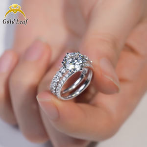 Anelli di Fidanzamento Personalizzati Goldleaf con Diamante Sintetico IGI da 1ct 2ct 3ct, Anello Nuziale in Oro 10K 14K <span class=keywords><strong>18K</strong></span> con Diamante Coltivato in Laboratorio - Product Image 2