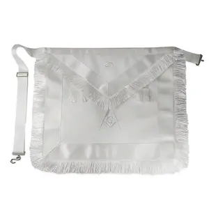 Bán Buôn Tay Thêu Logo Masonic Da Trắng Tạp Dề - Product Image 1
