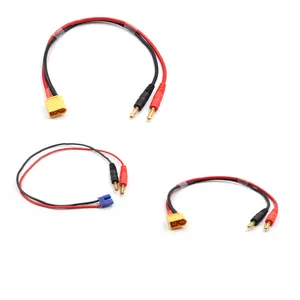 XT60 Plug Male Connector and 1PCS Female Connector with 5.9Inch 14AWG Cable for RC Lipo Battery FPV Drone