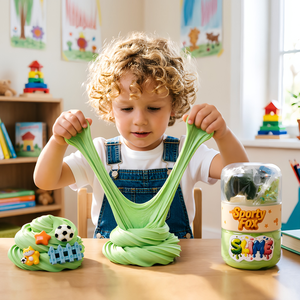 ชุดทำสไลม์โลโก้แบบกำหนดเอง พร้อมจี้รูปสุนัขจิ้งจอกฟุตบอลและอุปกรณ์กลิตเตอร์ สไลม์เด็กไม่เหนียวเหนอะหนะ ขายส่งจากโรงงาน - Product Image 6