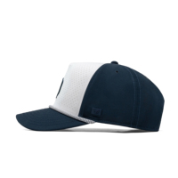 Gorra de malla estructurada de perfil medio con parche de goma, estilo vintage y diseño Dobby, a la moda y personalizada