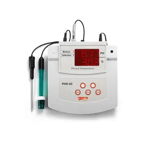 Medidor de ph do laboratório 2 em 1, banco superior, medidor de temperatura de água de alta precisão