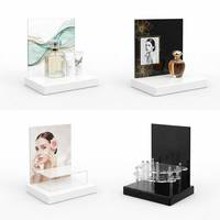 Étagère de présentation en acrylique pour parfums, cosmétiques, soins de la peau, présentoir pour montres, étagère d'exposition, personnalisation du motif du LOGO