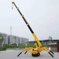 Mini-grue araignée sur chenilles - Télécommande sans fil hydraulique pour levage en espace étroit intérieur