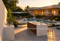 Cuisine extérieure modulaire portable, kit d'îlot léger OEM avec panneaux en kit pour balcon et terrasse