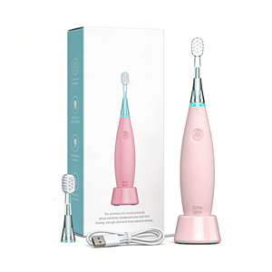 Brosse à dents électrique douce pour enfants, 2 têtes de brosse, batterie longue durée 400mAh, charge sans fil, étanche IPX7, 31200RPM, conception à faible bruit - Product Image 1