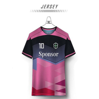 Maillot de football professionnel personnalisé, réversible, imprimé par transfert thermique, 100 % polyester, séchage rapide, durable, uniforme d'équipe