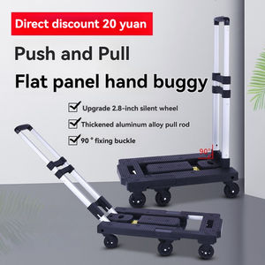 Opvouwbare En Draagbare Kar Hotel Keuken Luchthaven Vrachtvervoer Overdracht Opvouwbare Grote Chassis Handkar Flatfrom <span class=keywords><strong>Trolley</strong></span> - Product Image 4