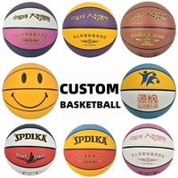 Ballon de Basket Personnalisable avec LOGO, Antidérapant et Résistant, Tailles 5, 6, 7, Bicolore, pour Jeu en Intérieur et Extérieur