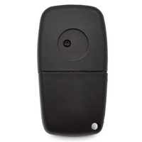 Flip Folding Remote Car Key Shell Case Replacement 3 Button Third Button Is Blank in Black SIP22 Blade with Battery Door