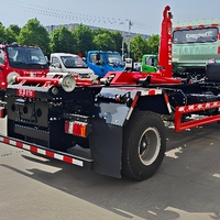 Camion Compacteur à Ordures Dongfeng 4x2 avec Bras Hydraulique de Levage, 31 Tonnes, Occasion, pour la Collecte et le Transport de Déchets de Construction et Domestiques