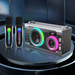 Loa karaoke di động không dây chuyên nghiệp kiểu Mecha trong suốt, tích hợp Bluetooth, kèm 2 micro không dây - Product Image 5