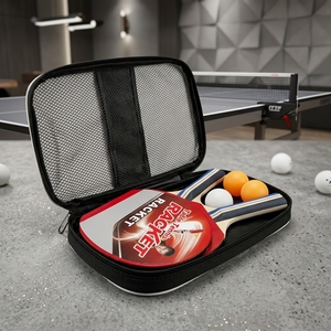 Raquette de <span class=keywords><strong>tennis</strong></span> de <span class=keywords><strong>table</strong></span> ergonomique avec caoutchouc à haute rotation, revêtement en caoutchouc très adhérent pour des rotations intenses - Product Image 1