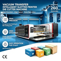 Machine de découpe et d'impression à 5 couleurs à base d'encre aqueuse, entièrement servo, avec aspiration sous vide, pour la fabrication de boîtes en carton ondulé