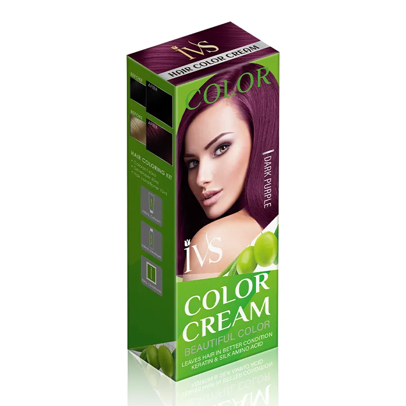 OEM professioneller Salon Heim IVS Haarfärbung dunkelviolette Farben Eigenmarke Schönheits-Haarprodukte halbattröstige Creme