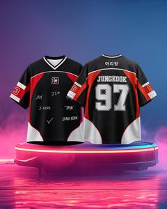 OEM ODM Jersey Kpop ARMY Haut surdimensionné <span class=keywords><strong>RM</strong></span> <span class=keywords><strong>Jin</strong></span> Suga Jimin V Jungkook Korean Fan Merch - Product Image 1