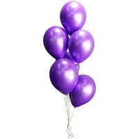 Ballons en latex épais de 12 pouces, 2,8 g, rouge chrome métallisé, très demandés, pour décorations de fêtes d'anniversaire et de mariage