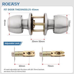 For T-587SS-ET Modern Lock Tubular <strong>Door</strong> <strong>Knob</strong> Keyed Entry Handle Stainless Steel <strong>Door</strong> Locks Easy Installation 3-Year Warranty - Product Image 4