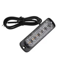 Feux de signalisation clignotants à LED 12V 24V 6 LED pour camion, moto, pick-up, voitures modifiées, décoration, lumière stroboscopique 48V LED rouge