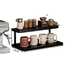 Coffee Cup Storage Rack 3 Tier <b>Corner</b> Desk Organizer Multifunctional Home Kitchen Shelf - Product Image 5