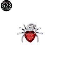 Anting Titanium F136 Hadiah Pernikahan Trendi Zirkon Model Gantung untuk Tulang Telinga, Anting Tindik Pipi, Perhiasan Tindik Tubuh