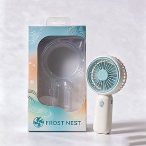 Customized Transparent Window Full-color Recyclable Paper <b>Box</b> Embossing for Portable Mini Fan Small Personal <b>Cooling</b> Fans - Product Image 1