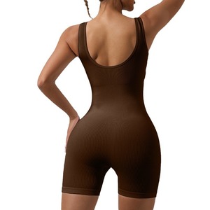 Mono de una pieza y camiseta sin mangas con almohadillas cómodas para el pecho, pantalones cortos, para mujer y embarazadas, al por mayor, tallas grandes - Product Image 3