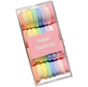 Paquete de 32 Coleteros para el Cabello de 4 cm, Sin Costuras, Gruesos, Elásticos, Accesorios para el Cabello de Niñas, Coletero para Cola de Caballo - Product Image 1