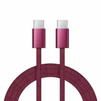 Câble de charge rapide USB-C vers USB-C 60W PD, 1m, en alliage d'aluminium et nylon tressé, pour iPhone 15 16 17 18, téléphone portable et tablette