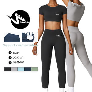 Cps46 envío rápido <span class=keywords><strong>Ropa</strong></span> De gimnasio Para Mujer sin costuras de dos piezas Sujetador deportivo de entrenamiento Mujer Fitness Wear <span class=keywords><strong>Gym</strong></span> Fitness Set - Product Image 1