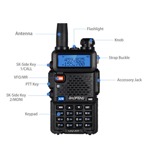 <span class=keywords><strong>Radio</strong></span> bidirectionnelle analogique portable double bande UV-5R 5W longue portée avec batterie 1500-2000mAh et résistance à l'eau IP25 - Product Image 5