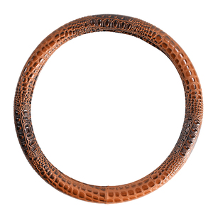 Funda para <span class=keywords><strong>volante</strong></span> de coche transpirable de goma con patrón de cocodrilo marrón para Accord, agarre cómodo, duradero, fácil de instalar, universal - Product Image 6