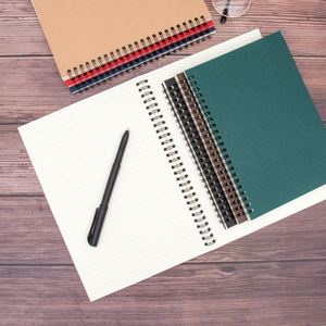 Cuaderno de Papel Kraft con Logotipo Personalizado, Encuadernado en Espiral, Páginas Gruesas, Ideal para la Escuela, Oficina y Regalos - Product Image 3