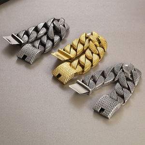 Người đàn ông của đồ trang sức 18K Vòng đeo tay En acier inoxydable người đàn ông tùy chỉnh mạ Vàng người đàn ông thép không gỉ Homme đồ trang sức thời trang vòng đeo tay - Product Image 6