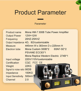 Amplificador de Potencia MONA Life's Toxic Chicken Soup 2.0 Canales, Calidad de Sonido Metálica de Grado Audiófilo 300B, Esencial para Aliviar el Estrés - Product Image 5