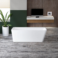 Baignoire à immersion froide autoportante rectangulaire moderne en acrylique, de haute qualité, pour la récupération des athlètes, massage, salle de bain