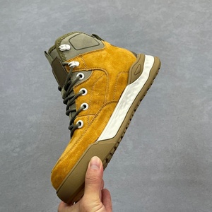 Chaussures de marche neutres de luxe, bottes de travail en cuir véritable de créateur original, style streetwear, bottes jaunes imperméables - Product Image 6