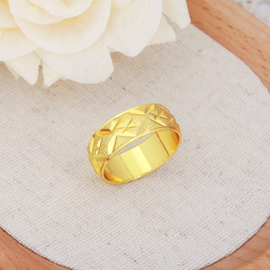 JXX Joyería al por Mayor, Anillos o Alianzas <span class=keywords><strong>de</strong></span> Boda Chapados <span class=keywords><strong>en</strong></span> <span class=keywords><strong>Oro</strong></span> <span class=keywords><strong>de</strong></span> 24K, Patrón Irregular, Varios Estilos Modernos - Product Image 5
