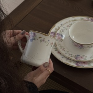 French and southern French romantic colorful floral ceramic tableware, plates, bowls, cups, saucers, desserts, home coffee shop - Product Image 2