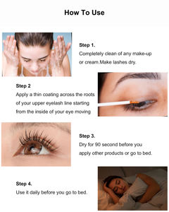 Sérum végétalien de Corée pour la <span class=keywords><strong>repousse</strong></span> des cils sans cruauté Biotine sans alcool Croissance naturelle des cils améliorée pour les extensions de cils - Product Image 5