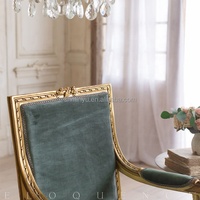 Fauteuil Chesterfield d'appoint en bois massif de haute qualité, avec dossier en tissu velours et coussin en éponge, idéal pour les salons et les hôtels