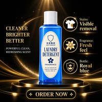 Lessive liquide OEM bleu roi en format grand format, parfum longue durée, fraîcheur, produits de nettoyage