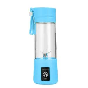 Mini espremedor de suco, recarregável usb portátil 4 lâminas/6 lâminas liquidificador máquina para fazer suco