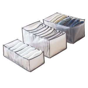 7 Grids Foldable Visible Clothes Storage Organizer Clothes Drawer Mesh Storage Box for Jeans,T-shirt,Legging,Skirts
