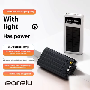 Công suất cao 20000mAh ngoài trời năng lượng mặt trời ngân hàng điện tự vành đai dòng sạc pd22.5w sạc nhanh công suất lớn cho Apple - Product Image 4