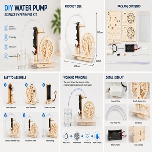 OKYN-G6797 DIY Water <b>Pump</b> Assembly Kit STEM Educational Science Toy for Kids Learning Activities STEM Water <b>Pump</b> Experiment Kit - Product Image 6