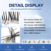 تجميعة أسلاك مخصصة لشاشة العرض الأمامية للسيارة FLR9Y-B 0.35 مع موصل TJC2046-05Y T2006PS-2 لمصانع السيارات