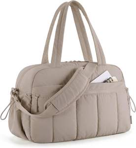 Vente en gros de sac de sport léger unisexe bagage à main tendance Puffy Duffle Weekender résistant à l'eau voyage poche mouillée fermeture à glissière épaule - Product Image 1